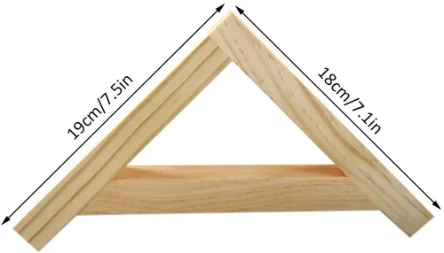 Vista 2 de Soportes flotantes triangulares de madera maciza, soporte de ángulo recto grueso para estantes de carga, soportes de estantería de decoración