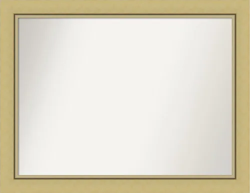 Vista 108 de Amanti Art Landon Gold Espejo de baño, espejo de pared o espejo de tocador de baño sobre el fregadero (26.25 x 26.25 pulgadas) Espejo no biselado