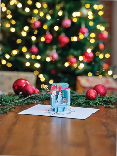 Vista 6 de Lovepop Tarro navideño – Tarjeta de Navidad emergente – Tarjeta de felicitación festiva 3D hecha a mano – Saludo especial de invierno conmovedor, 5