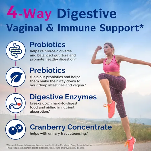 Vista 5 de Innate Vitality Paquete de cápsulas de probióticos y cafeína para mujer, suplementos dietéticos sin OMG, cápsulas veganas