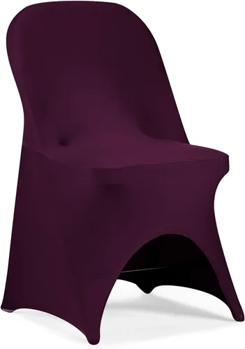 Vista 15 de Funda de silla Peomeise plegable, de elastano elástico para bodas, fiestas, banquetes, eventos