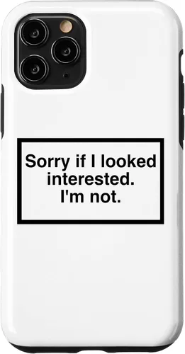 Vista 29 de Sorry if I Looked Interested. I'm not. Funny Phone Mask Case for iPhone 17