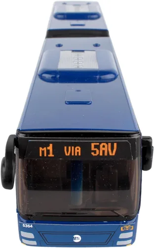 Vista 6 de Daron MTA Autobús de la Ciudad de Nueva York 16" Autobús Articulado RT8571 Juguete, Azul, Marrón