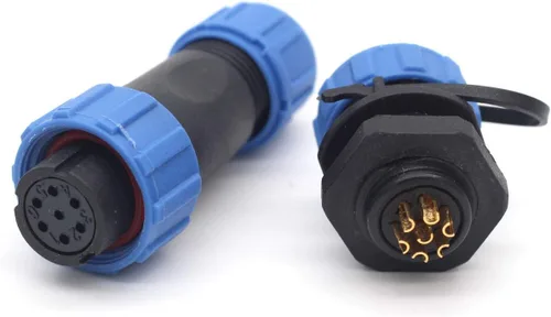 Vista 6 de SP13 2pin/3pin/4pin/5pin/6pin/7pin/9pin conector de cable de aviación, enchufe impermeable IP67, conector de equipo de luz LED