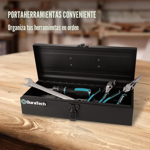 Vista 6 de DURATECH 15" caja de herramientas del metal, caja de herramientas de acero