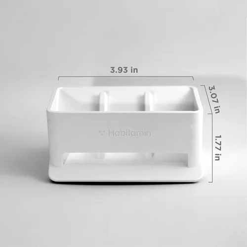Vista 6 de Soap Mate - Jabonera inclinada con autodrenante y secado, ahorrador de jabón natural rápido para baño, ducha y fregadero de cocina (blanco frío)