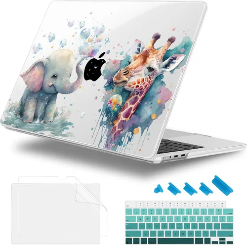 Vista 29 de Funda para MacBook Air de 15 Pulgadas 2025 2024 2023 Versión M4 A3241 M3 A3114 M2 A2941, Carcasa Rígida con Protector de Pantalla y Cubierta
