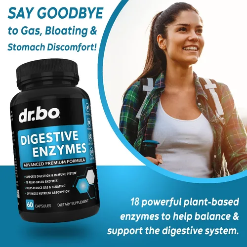Vista 2 de Enzimas digestivas y limpiador de colon desintoxicante - Suplemento de digestión y píldoras de limpieza intestinal de 15 días para mujeres y hombres