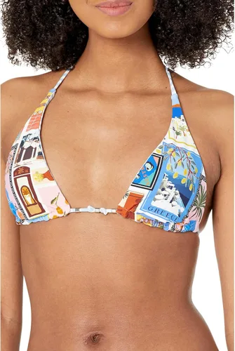 Vista 32 de Seafolly Bañador de bikini triangular para mujer Animal Instinct Aruba Azul