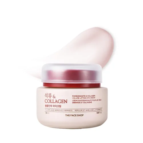 Vista 10 de The Face Shop Crema de ojos con levantamiento de volumen de granada y colágeno Crema revitalizante profunda para elasticidad, firmeza y densidad
