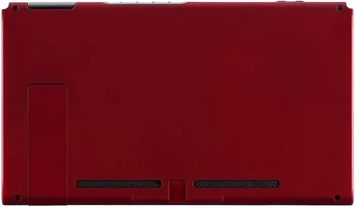 Vista 4 de EXtremeRate - Carcasa de repuesto para consola Nintendo Switch con función atril, carcasa JoyCon no incluida, Rojo escarlata
