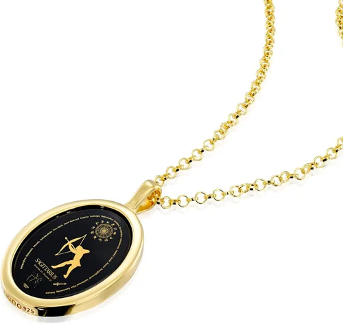 Vista 6 de Collar de Sagitario con colgante del zodiaco para cumpleaños, del 23 de noviembre al 21 de diciembre, septiembre, signo de estrella