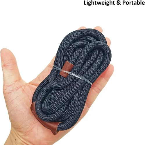 Vista 5 de BTINESFUL Correa antideslizante para perro de 5, 6 y 7 pies, correa de cuerda de nailon fuerte, correa de entrenamiento de perros de 1/4 pulgadas