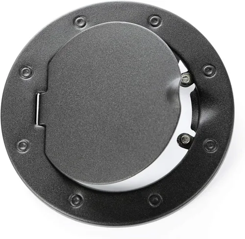 Vista 2 de Rugged Ridge 11229.05 puerta de tapa de gas negra sin traba texturada para Jeep Wrangler JK/JKU
