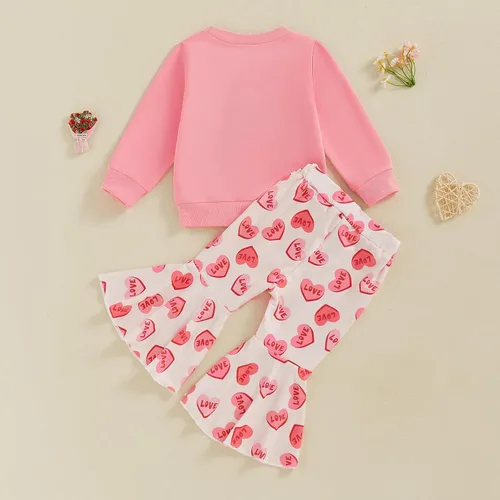 Vista 23 de Gueuusu Conjunto de ropa de manga larga para bebé niña con texto en inglés "My 1st Christmas", sudadera de manga larga con pantalones acanalados