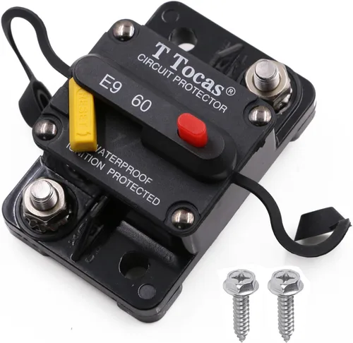 Vista 58 de E69 Interruptor de circuito de 10 A T3 con restablecimiento manual Mini de montaje en superficie IP66 Interruptor conmutable de 10 A