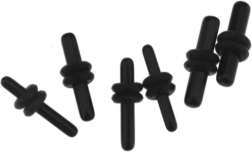 Vista 5 de Kit expansor de tapones para los oídos acrílicos negros, 36 unidades, dilatadores cónicos