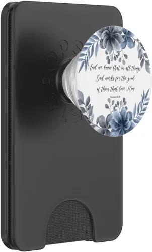 Vista 7 de Romans 8 28 Azul Cristiano Biblia Verso Cita para Mujeres PopSockets Swappable PopGrip