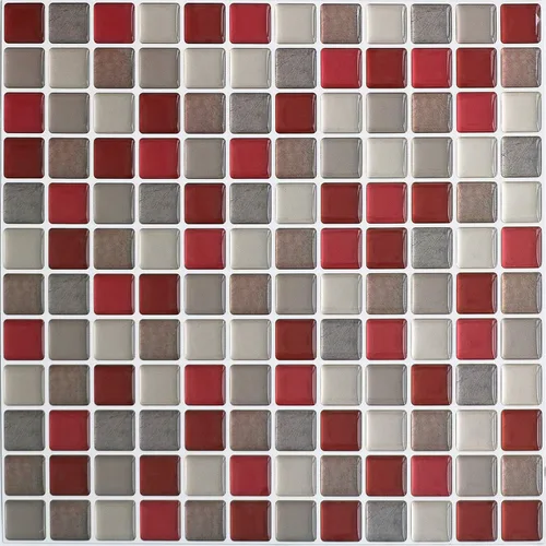 Vista 8 de HyFanStr Adhesivos de azulejos de mosaico 3D para despegar y pegar, decoración del hogar para cocina, baño, 9.26 x 9.26 pulgadas (paquete de 4)