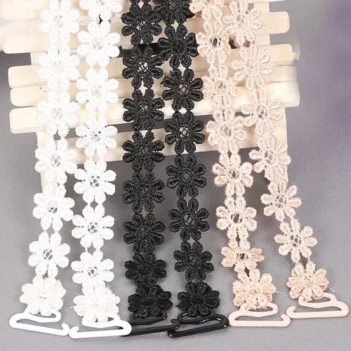 Vista 8 de Women Bra Straps Flower Lace Adjustable Underwear Strap Replacement Shoulder