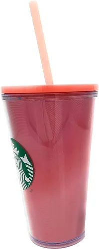 Vista 3 de Starbucks 2019 Winter Holidays - Vaso holográfico lenticular de 16 onzas, color rojo y rosa