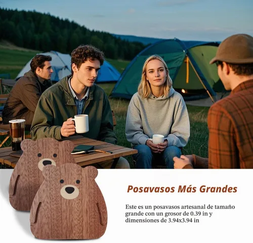 Vista 3 de Posavasos de madera absorbentes para bebidas, hechos a mano con múltiples incrustaciones de madera, juegos de posavasos de madera Sapele para mesa