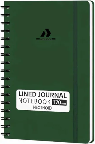 Vista 11 de Nextnoid Cuaderno de espiral forrado para mujeres y hombres, tamaño A5 (5.8 x 8.3 pulgadas), 170 páginas, cuadernos de tapa dura para trabajo y toma