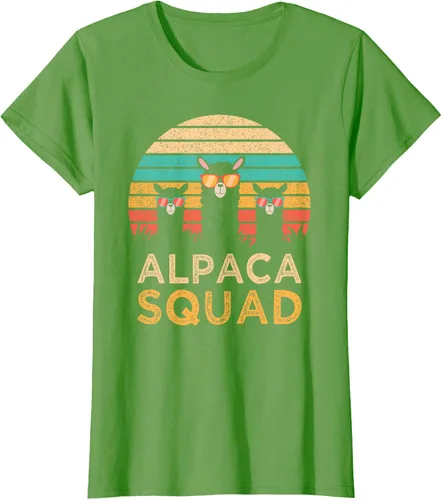 Vista 4 de Divertidas gafas de sol de escuadrón de alpaca Cool Alpacas Vintage Gift T-Shirt, Negro, S
