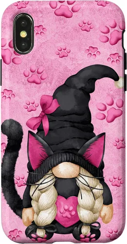 Vista 5 de Black Cat Halloween Gnome Decor Cute Pattern for Cat Mom Case for iPhone 17
