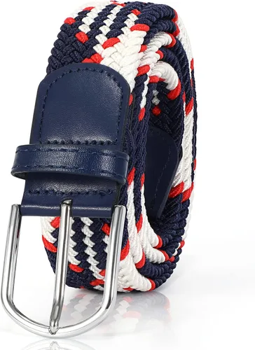 Vista 9 de XZQTIVE Cinturón trenzado elástico para hombres y mujeres, cinturón de golf tejido multicolor, cinturones elásticos para jeans 00 Estilo1