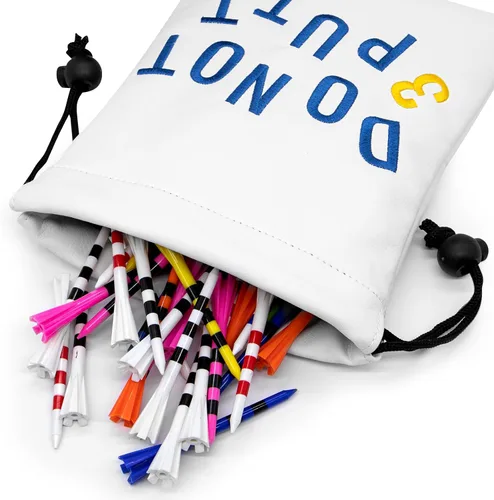 Vista 3 de Bolsa de golf para objetos de valor, bolsa de cuero para camiseta de golf con cierre de cordón, bolsa portátil para pelotas de golf, accesorios