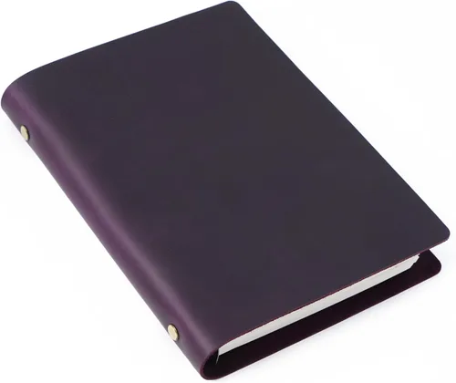 Vista 10 de Cuaderno de carpeta de cuero, 8.5 x 11 pulgadas (negro, A5-no personalizado)