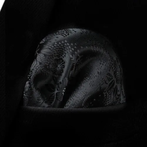 Vista 209 de Corbatas florales tejidas clásicas para hombre, corbata cuadrada de bolsillo, corbatas formales para hombres, boda con pañuelo