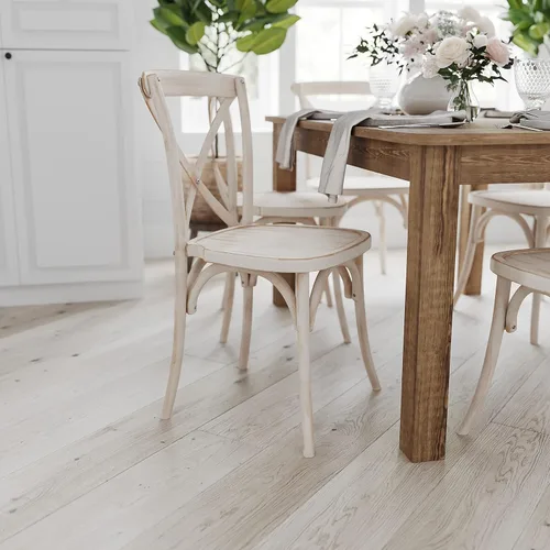 Vista 3 de Merrick Lane Jessamine - Mesa de comedor rectangular de 46 x 30 pulgadas de pino macizo