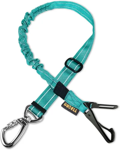 Vista 21 de AUBELL Cinturón de seguridad para perro, 3 en 1, ajustable, reflectante, resistente, arnés de perro con gancho de clip, cierre y hebilla, mosquetón