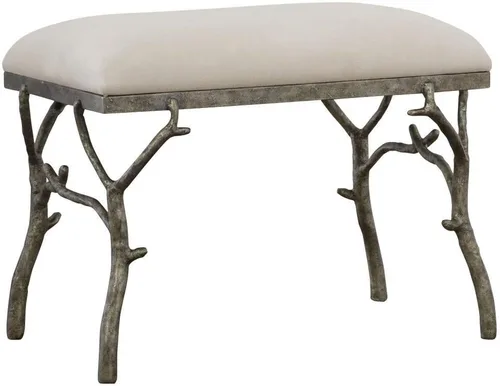 Vista 7 de Uttermost Lismore - Banco pequeño de tela de 24 pulgadas