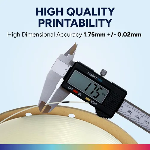 Vista 61 de OVERTURE - Filamento de ácido poliláctico (Easy PLA) para impresora 3D de 1.75 mm, bobina de cartón de 2.2 libras, precisión dimensional +/- 0.02