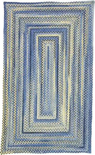 Vista 35 de Capel American Heritage Barn Blue Alfombra Trenzada de Cesta de 0' 12" Azul granero