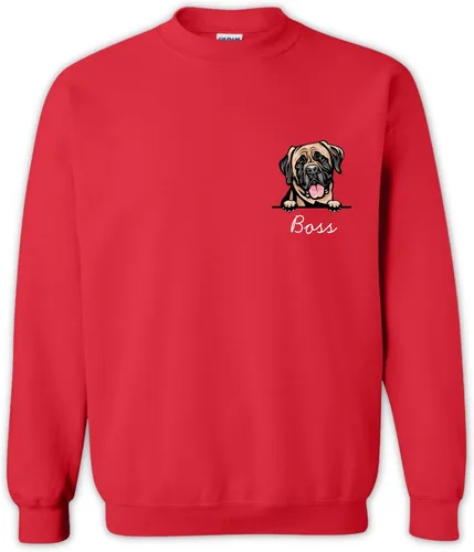 Vista 4 de Custom Dog Mom Sweatshirt for Women, Dog Mama Shirt Pullover, Cute Dog Lovers Sweater Long Sleeve