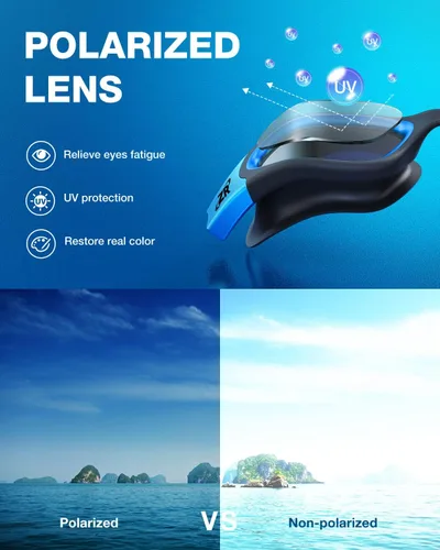 Vista 2 de ZIONOR G1 MAX - Gafas de natación polarizadas antivaho para hombres y mujeres A (polarizado + humo brillante)