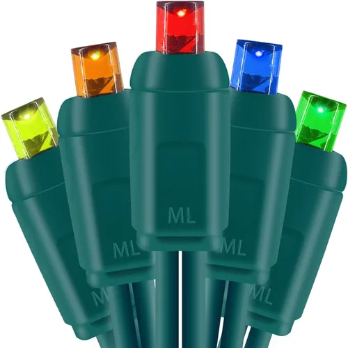 Vista 8 de Mini luces LED de Navidad de 0.197 in, tira de luces LED para decoración de árboles de Navidad en exteriores e interiores, grado comercial, cable