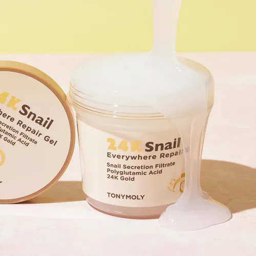 Vista 4 de TONYMOLY Gel reparador de caracol en todas partes, hidratante y rejuvenecedor para el cuidado de la piel para cara y cuerpo con filtrado