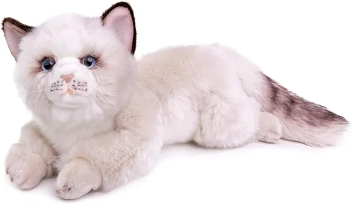 Vista 11 de Gato corto británico de peluche, gato gris de peluche de 11 pulgadas, juguete suave para niños (gato británico de pelo corto 2)