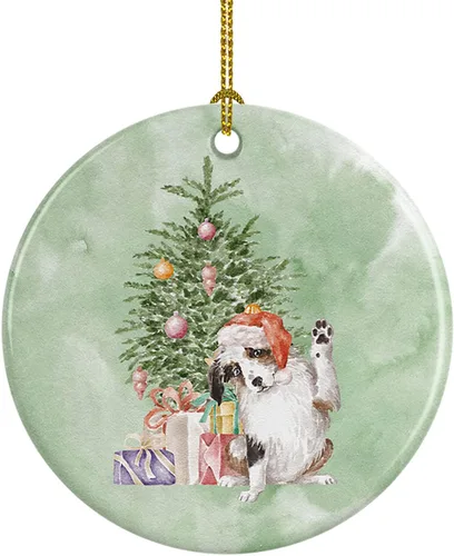 Vista 68 de Caroline's Treasures Bulldog, Bulldog inglés #2 y árbol de cerámica adorno colgante para árbol de Navidad, decoración colgante para el hogar