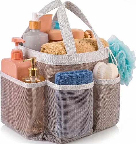 Vista 10 de Handy Laundry Cortina de ducha organizadora de baño -9 bolsillos- Perfecto para organizar el baño en casa, tus artículos de tocador y juguetes