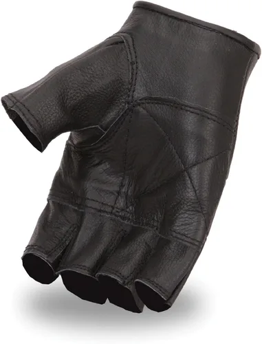 Vista 2 de Guantes De Cuero Sin Dedos Bikers Joder De Los Guantes De Peso Ligero