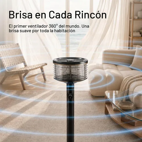Vista 2 de Spin360 Ventilador, brisa suave, circulador de aire ventilador de tamaño Blanco