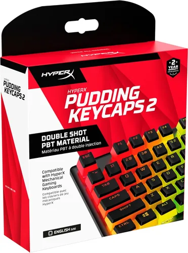 Vista 10 de HyperX Pudding Keycaps 2 - Juego completo de llaves - PBT - 112 teclas - Negro
