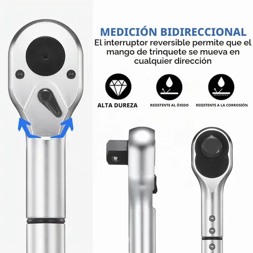 Vista 4 de BULLTOOLS Llave dinamométrica de clic de accionamiento de 1 pulgada, juego de llaves dinamométricas ajustables de doble escala con una llave