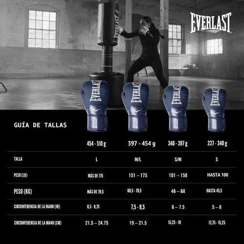 Vista 6 de Everlast Guantes de boxeo Elite 2 Azul marino